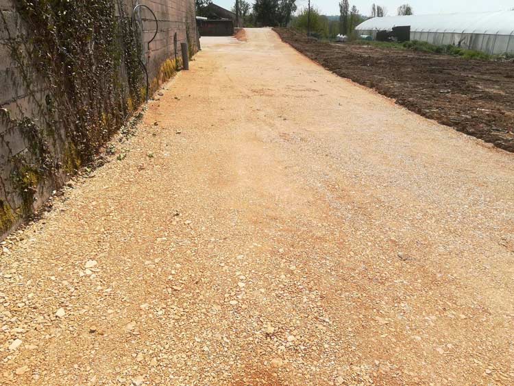 Chemin grave ciment pour un de nos clients