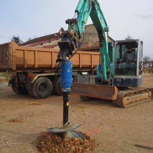 Réalisation de pieux à la tarière