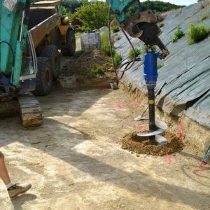 Réalisation de pieux à la tarière